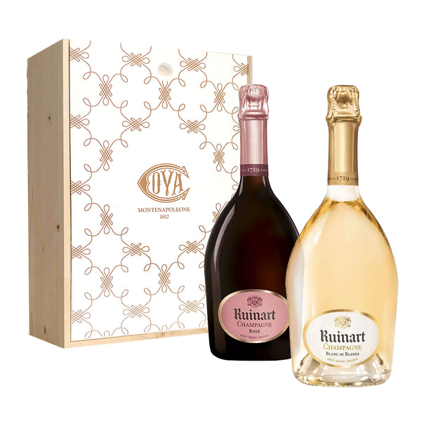 Cassetta in legno - Ruinart Blanc de Blancs e  Rosé