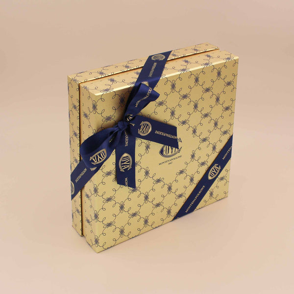 Gold Gift Box with Squares