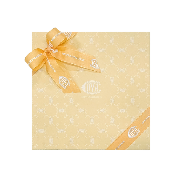 Gift Box Sand with Squares and Pralines Logo Cova gr. 230