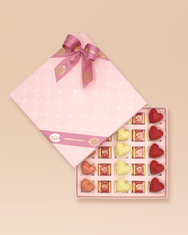 Giftbox rosa con Cuori Diamante e Cremino Pistacchio