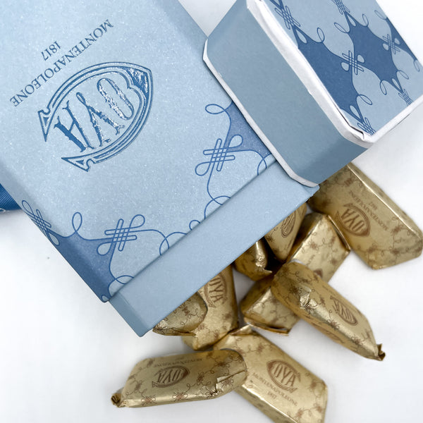 Box with Gianduiotti POWDER BLUE gr. 150 