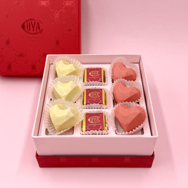 Gift Box Heart with Diamonds