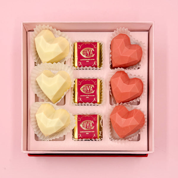 Gift Box Heart with Diamonds