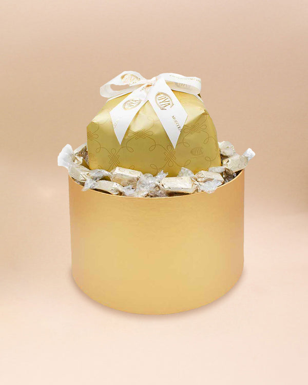 Traditional Panettone in a Hatbox