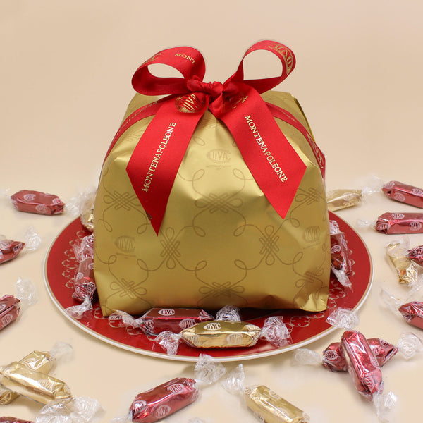 Panettone e Piatto Cova in ceramica Villeroy & Boch con gr. 200 torroncini