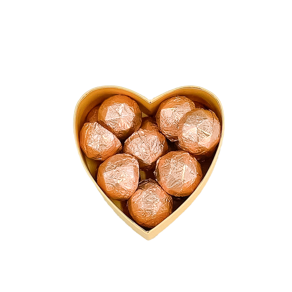 Gift Box Heart with Cappuccino Squares (150gr)
