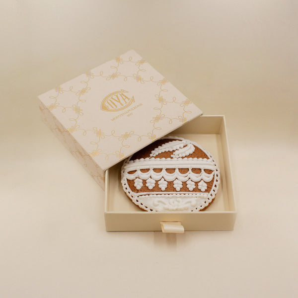 Biscotto pan di zenzero decorato in scatola cassetto